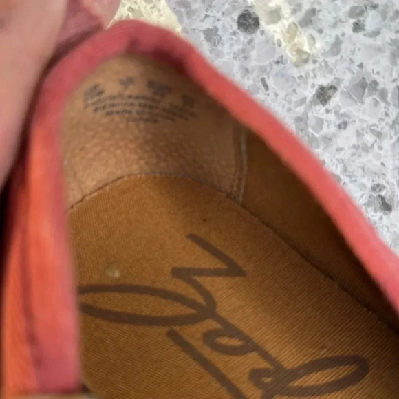 Zodiac leather red slip on flats sneakers size 10m - Picture 5 of 5